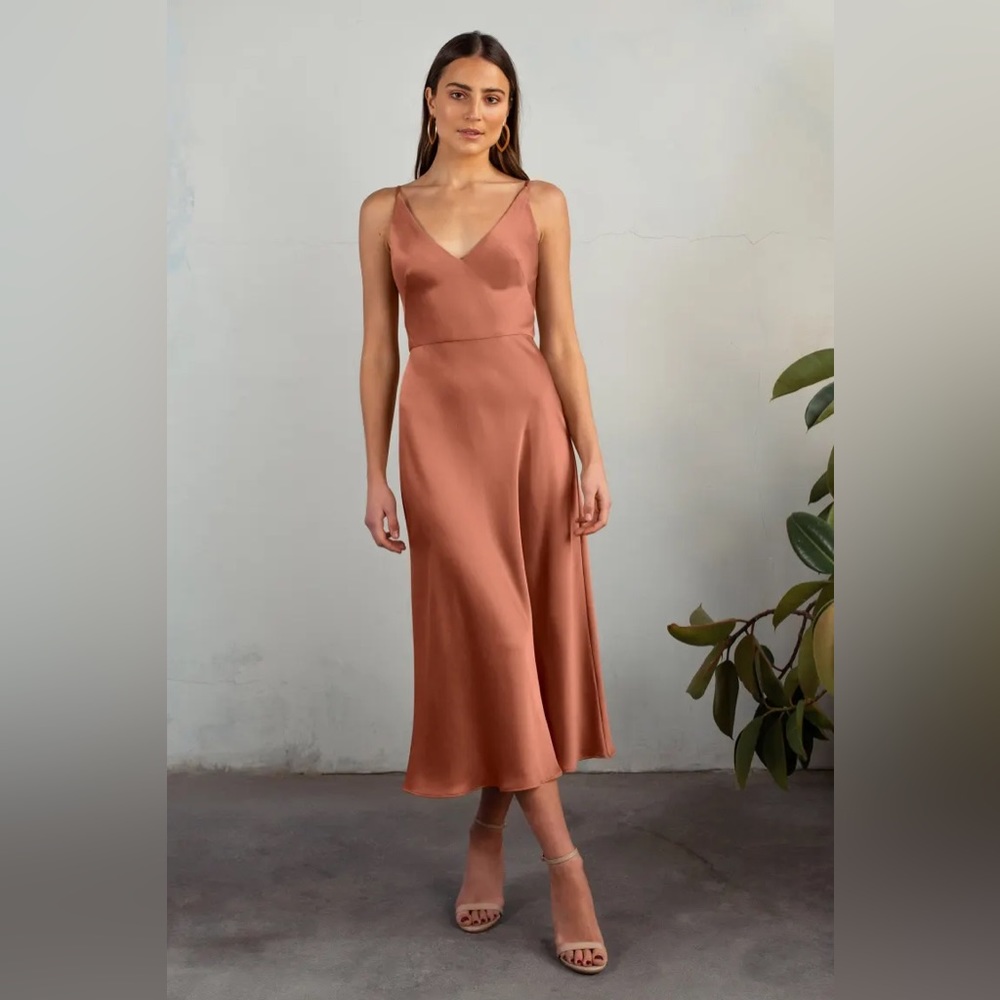 Jenny Yoo Canyon Sunset Satin Bridesmaid Dress Size 4